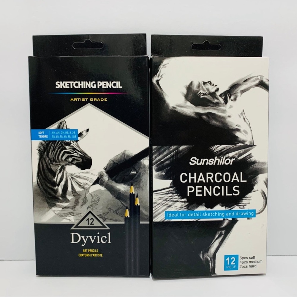 🆕 Professional Sketching & Charcoal Smooth Drawing Pencils Set